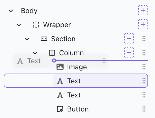 Drag and Drop Interface